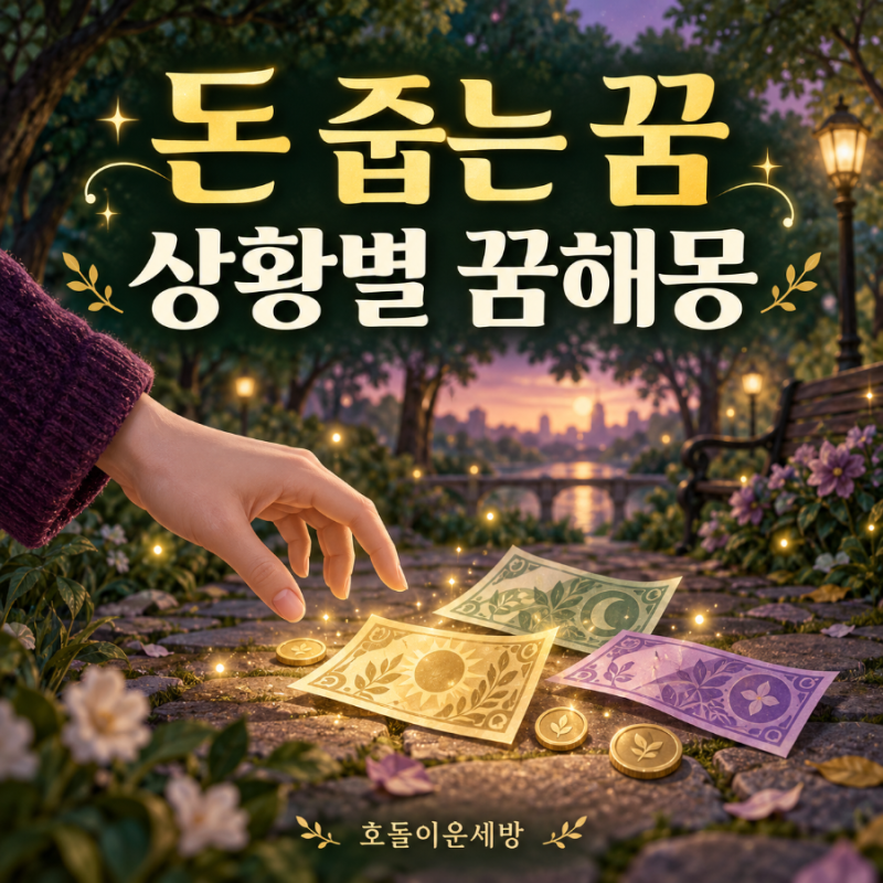 돈 줍는 꿈해몽, 지폐와 동전은 뜻이 다를까? 상황별 10가지 풀이