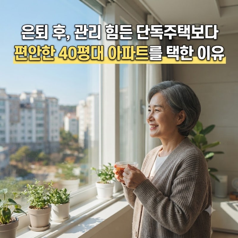은퇴 후 단독주택 대신 40평대 아파트를 선택한 현실적인 이유