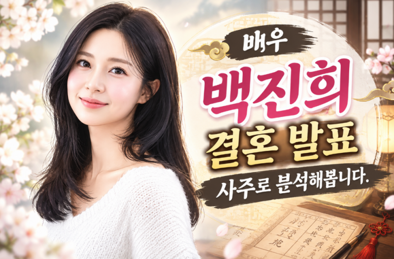 「백진희 결혼 발표, 사주로 보는 결혼운과 배우자운」 ㅣ의정부 자현 사주