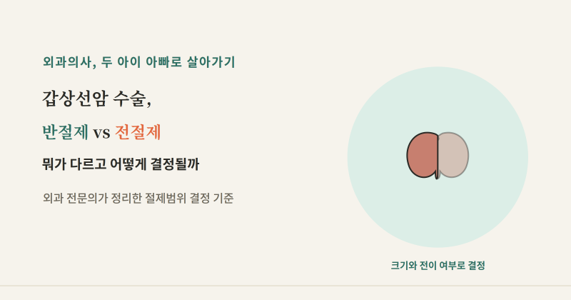 갑상선암 수술, 반절제 vs 전절제 — 뭐가 다르고 어떻게 결정될까