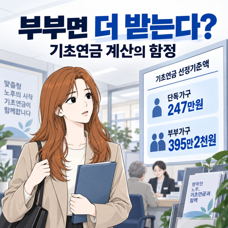 “부부면 더 받는 줄 알았죠” 기초연금 수급자격 계산이 묘해지는 순간