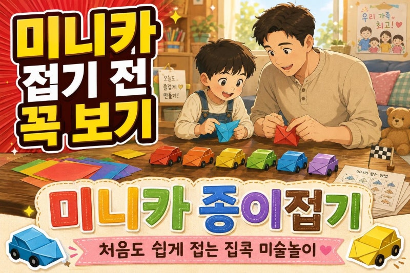 미니카 종이접기 처음이라면? 아이 연령별 난이도와 실패 줄이는 접기 팁