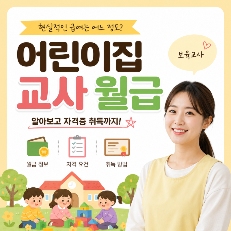 어린이집교사 월급, 확인하고 온라인으로 자격증 취득하는 방법!