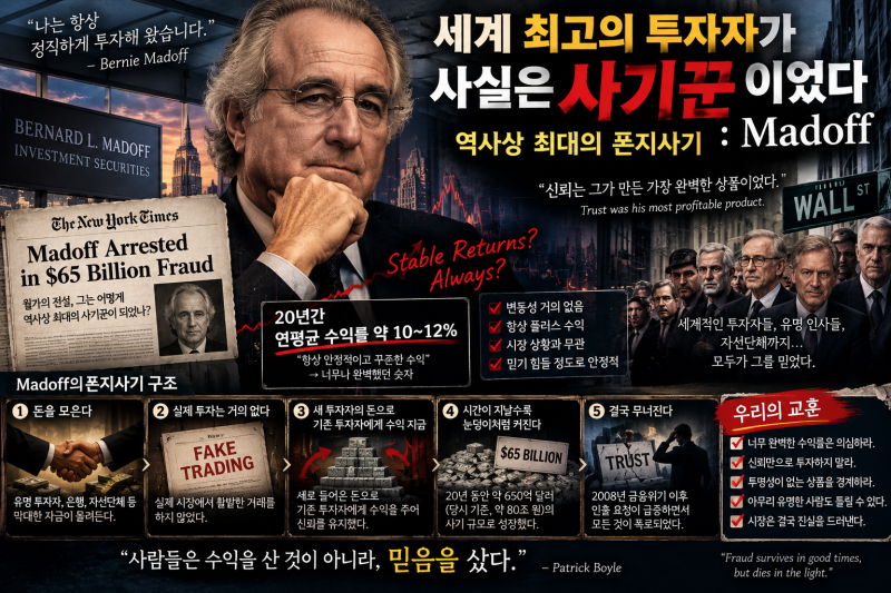 세계 최고의 투자자, 사실은 사기꾼:매도프