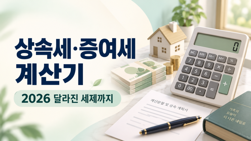 2026 상속세·증여세 계산기 사용법