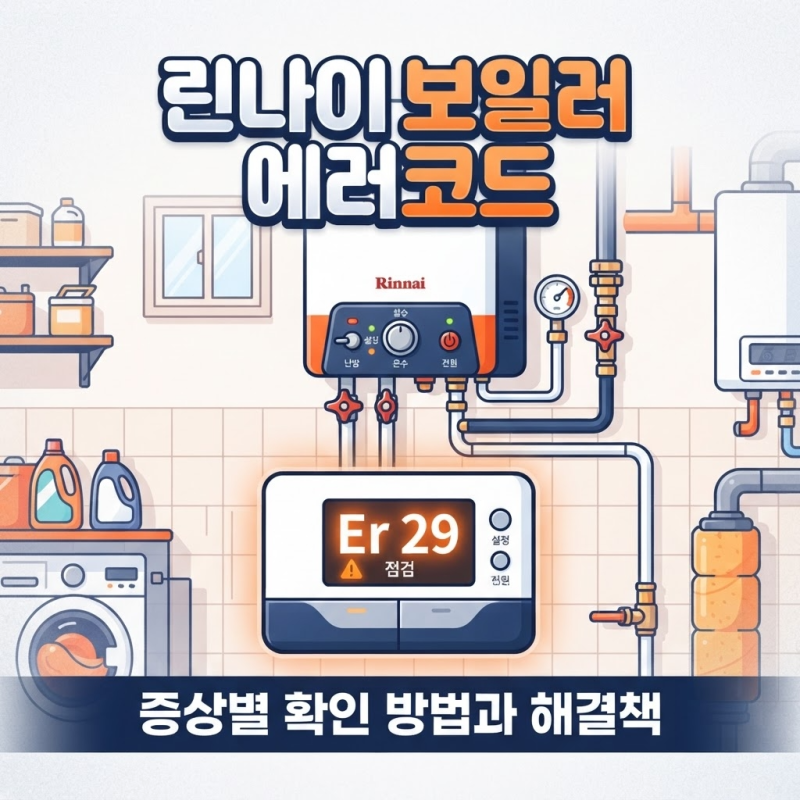 린나이 보일러 에러코드 총정리, 증상별 확인 방법과 주요 해결책