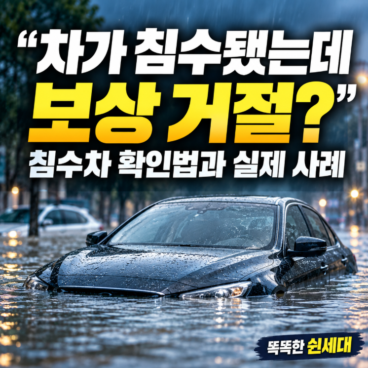 “차가 침수됐는데 보상 거절?” 침수차 확인 법과 실제 사례