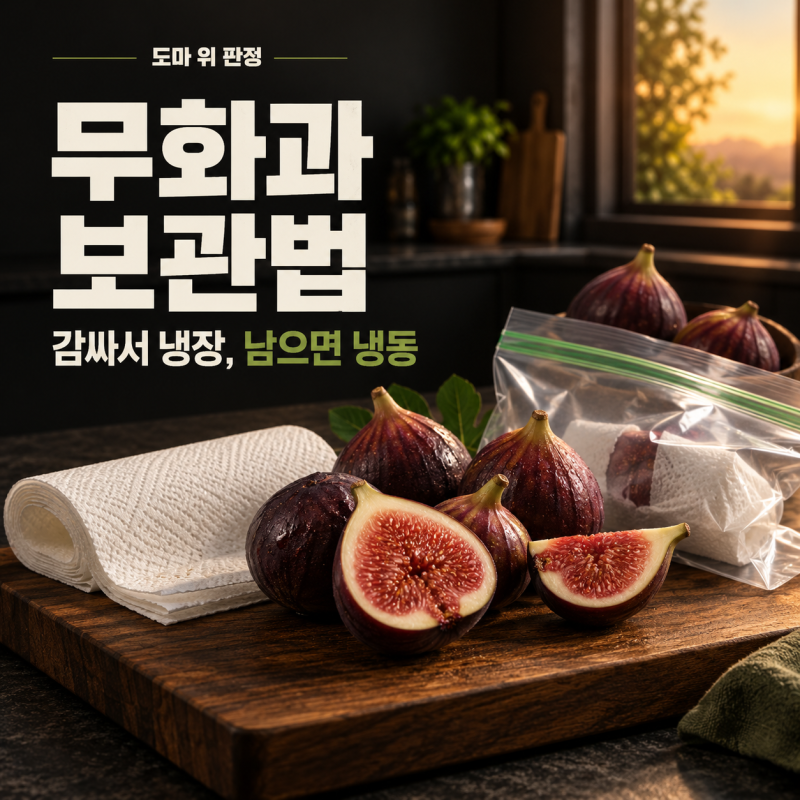 무화과 보관법, 종이행주로 감싸 냉장하고 남으면 냉동하세요