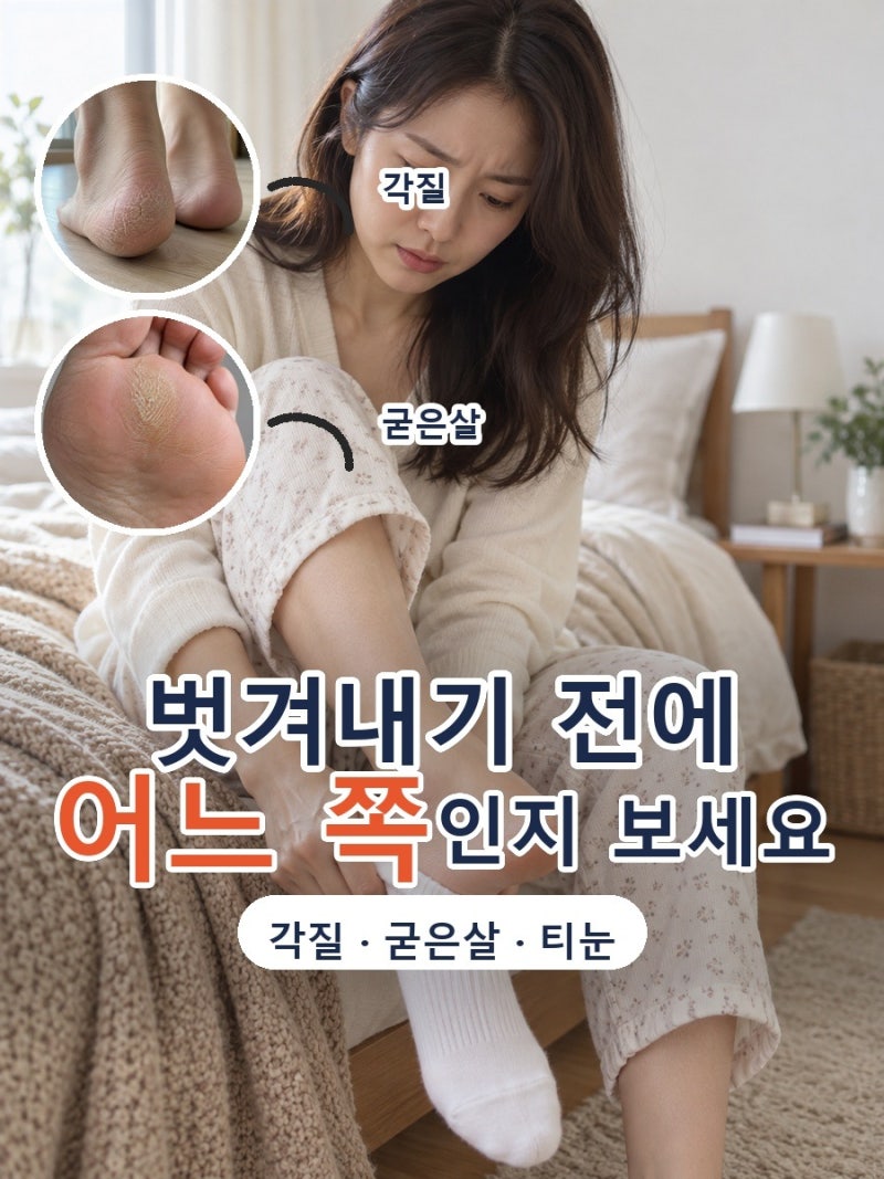 손으로 문질러 봤다가 발각질제거와 발뒤꿈치각질이 다른 걸 알았어요
