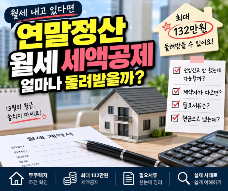 연말정산 월세 세액공제 조건, 전입신고 안 했거나 계약자가 다르면 받을 수 있을까?