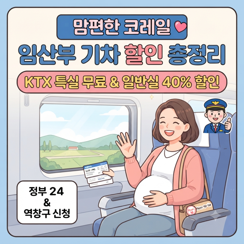 임산부 KTX 할인 맘편한 코레일 신청방법 총정리