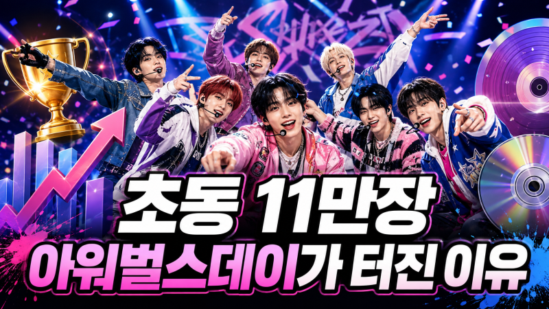 아워벌스데이 데뷔 초동 11만장 돌파 역대 10위의 기록