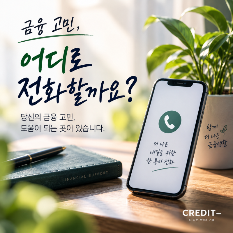 금융 상담 전화번호｜금감원·서민금융진흥원·신용회복위원회·예금보험공사