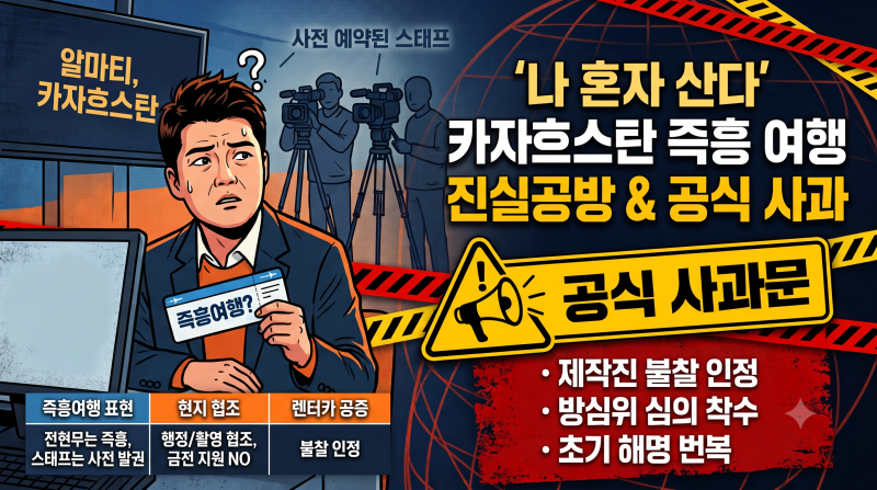 나혼자산다 전현무 카자흐스탄 즉흥여행 논란 사과문 총정리: 타임라인부터 Q&A까지