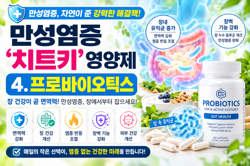 만성염증 '치트키' 영양제 4. 프로바이오틱스, 유산균