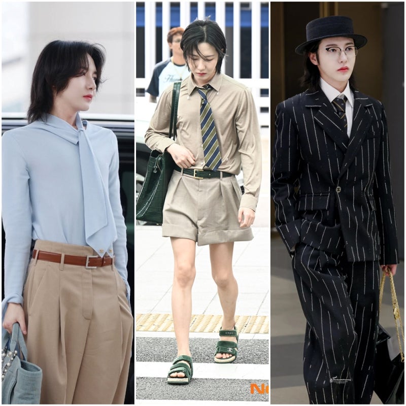 "남자? 여자?" 성별 구분 힘들다는 아이돌 공항패션