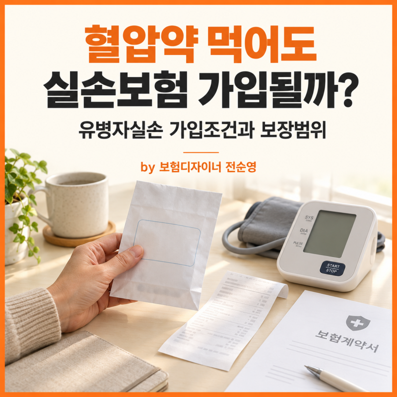 혈압약 먹어도 실손보험 가입될까? 유병자실손 가입조건과 보장범위