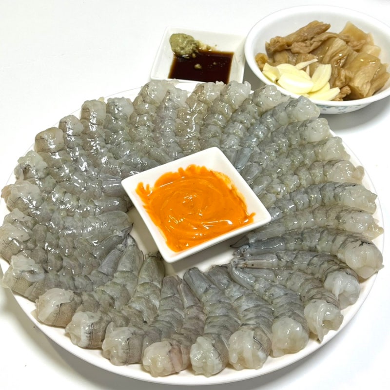 통수산 생새우회 활새우 택배 내돈내산 후기