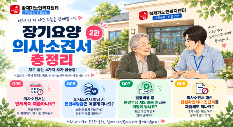 장기요양 의사소견서, 꼭 알아야 할 내용 2편 ｜제출기한부터 비용 환급까지