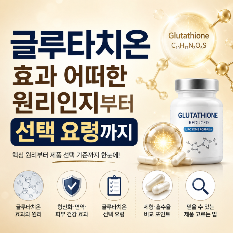 글루타치온 효과 어떠한 원리인지부터 선택 요령까지 한번