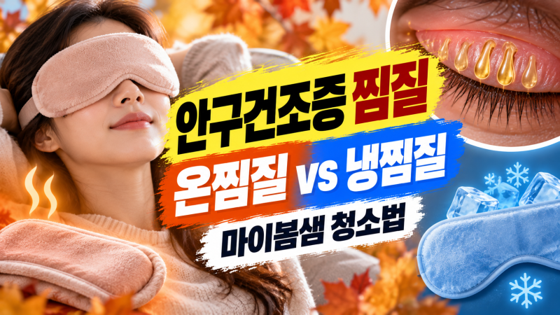 가을 환절기 안구건조증 온찜질 안대 vs 냉찜질｜마이봄샘 기름샘 청소·눈꺼풀 세정법