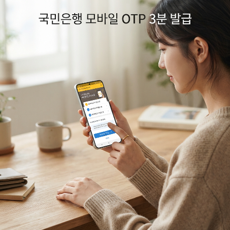 국민은행 모바일 OTP 발급 방법: 준비물부터 이체한도 증액까지 3분 해결!