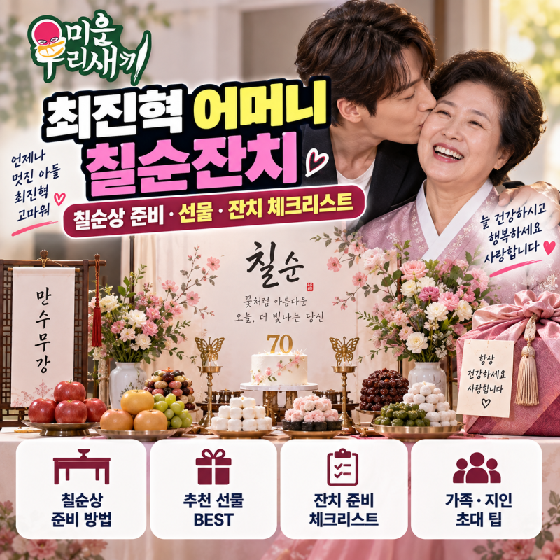 미우새 최진혁 어머니 칠순잔치｜칠순상 준비·선물·잔치 체크리스트
