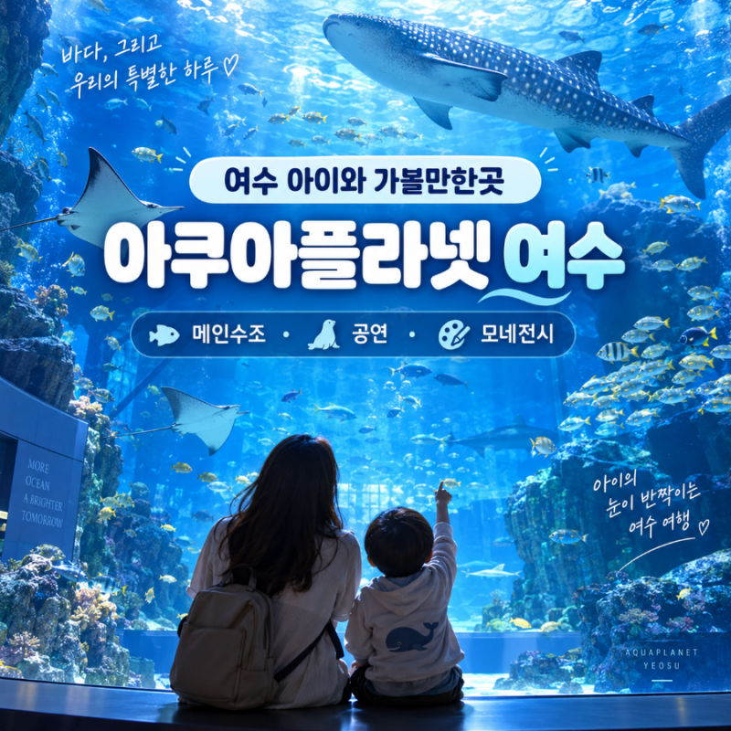 여수 아이와 가볼만한곳 아쿠아플라넷 여수 | 메인수조와 공연으로 보내는 반나절