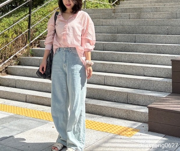 마인드브릿지 우먼 시어 세미 오버핏 투웨이 셔츠 핑크 착용후기｜시원하고 편안한 데일리 ....