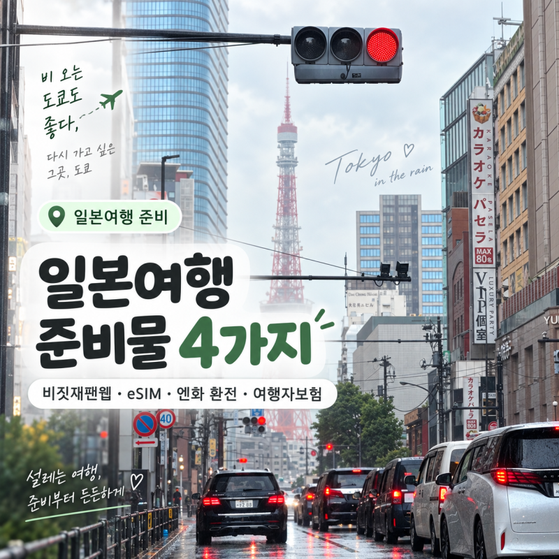 일본여행 추천 준비물 4가지 총정리｜비짓재팬웹·eSIM·엔화 환전·여행자보험