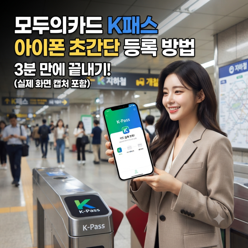 모두의카드 K패스 아이폰 초간단 등록 방법 총정리 (실제 등록 사진 첨부 설명)