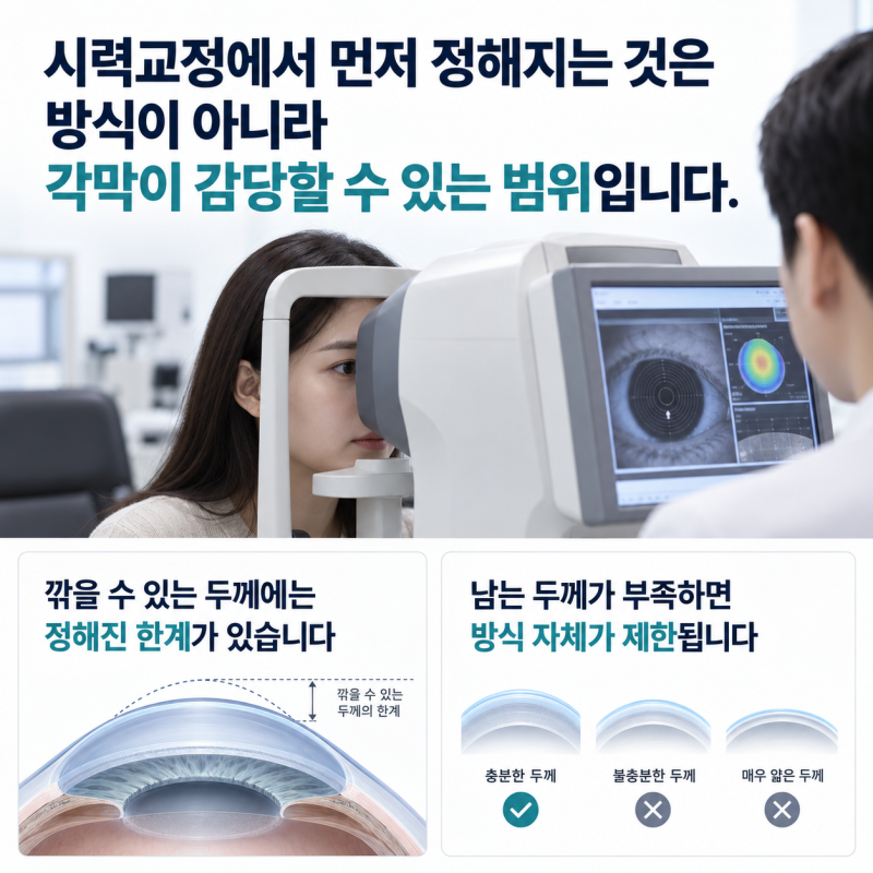 광주시력교정, 각막두께가 수술 가능 여부를 가르는 이유