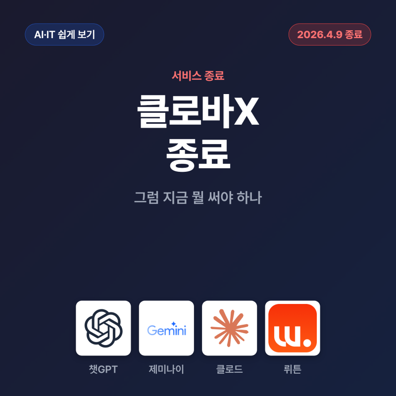 클로바X 종료, 백업은 늦었고 지금 챙길 건 따로 있어요