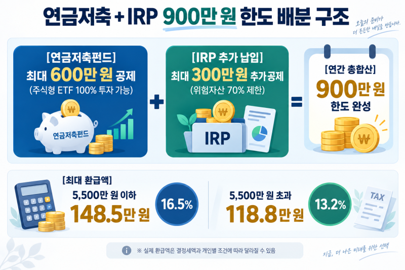 연금저축펀드 IRP 세액공제 한도 및 중도인출 시 주의할 점
