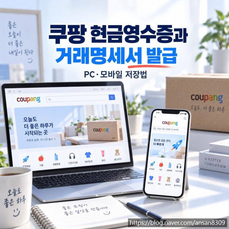 쿠팡 현금영수증과 거래명세서 발급, PC·모바일 저장법