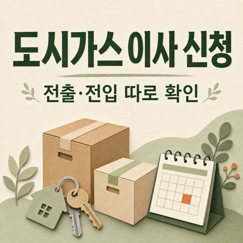 도시가스 이사 전출·전입 신청｜예약부터 마지막 요금 정산까지