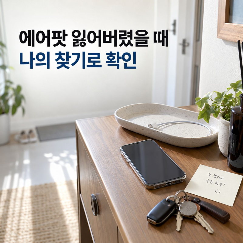 에어팟 잃어버렸을 때 찾는 방법, 나의 찾기로 위치 확인하기