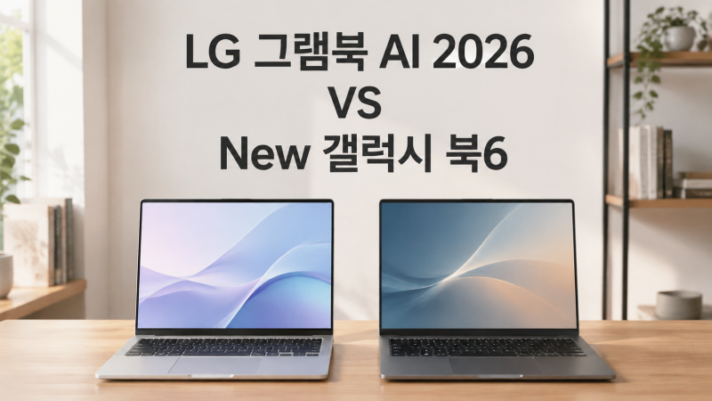 LG 그램북 AI 2026 vs New 갤럭시 북6｜100만원대 삼성·LG 노트북 뭐가 나을까?