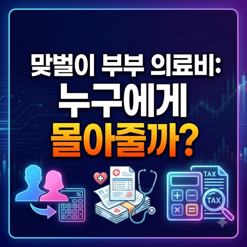 연말정산 맞벌이 부부 부양가족 의료비 몰아주기 기준과 유리한 조건
