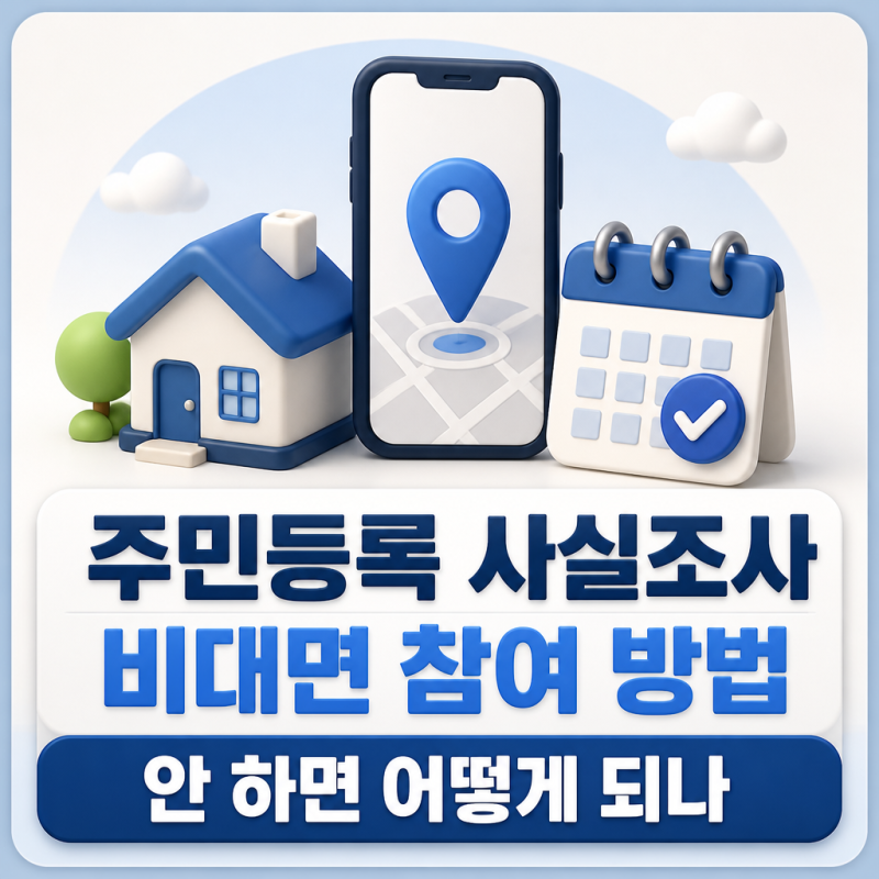 주민등록 사실조사 비대면 9월 7일 마감, 안 하면 어떻게 되나