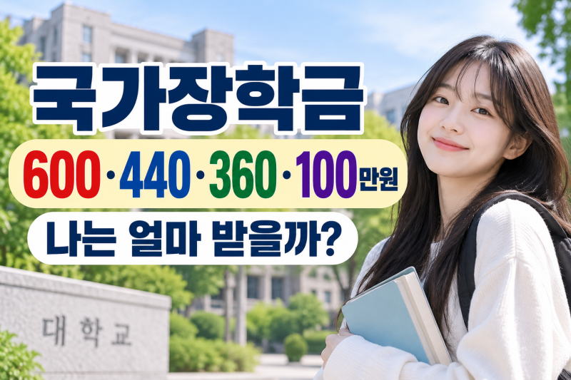 국가장학금 소득구간별 얼마?｜1~3구간 600만원·9구간 100만원