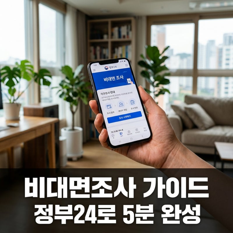 정부24 비대면조사 신청 방법 및 주의사항: 오늘 마감 전 필수 확인