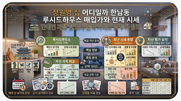 장원영 집 어디일까 한남동 루시드하우스 매입가와 현재 시세