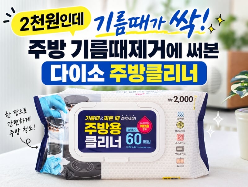 다이소추천템 2천원인데 기름때가 싹! 주방 기름때제거에 써본 다이소청소용품 주방클리너