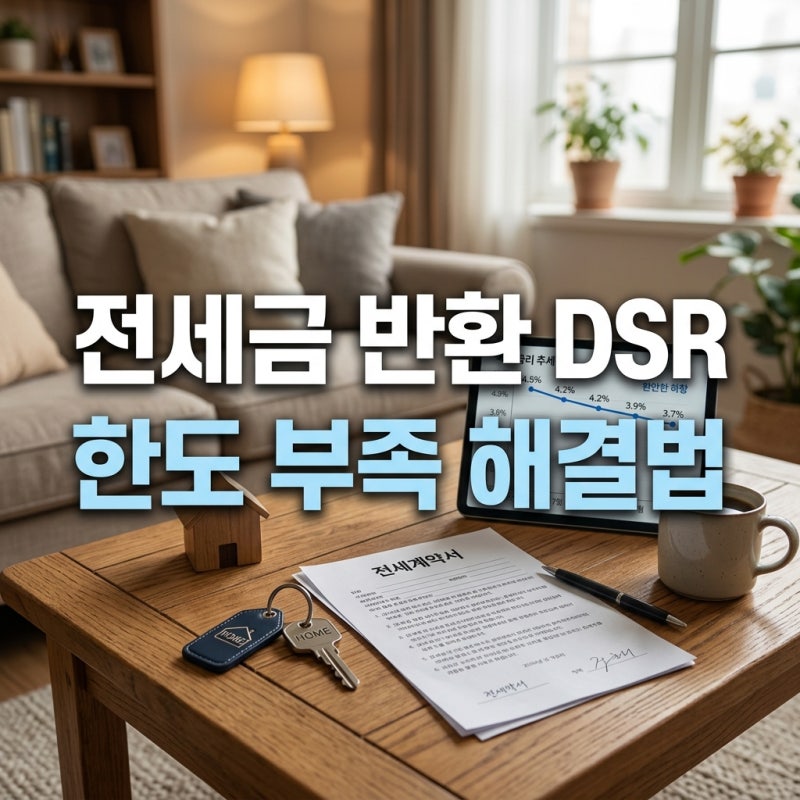 전세금반환대출 한도 DSR 규제 및 1주택자 역전세 해결 가이드