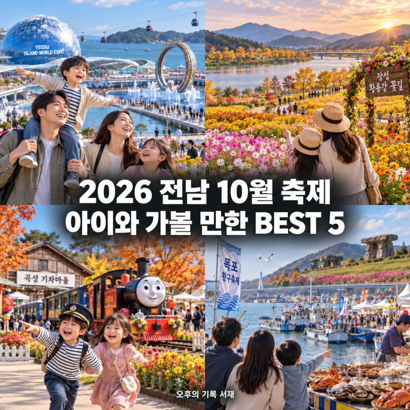 2026 전남 10월 축제 5곳 총정리 - 아이와 가볼 만한 가을 나들이