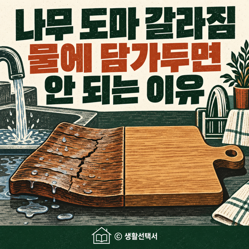 나무 도마 갈라짐, 물에 담가두면 안 되는 이유와 올바른 건조법