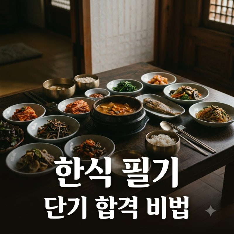"요리 경력 10년인데 탈락?" 한식조리사자격증필기, 한 번에 붙는 3일 공부법