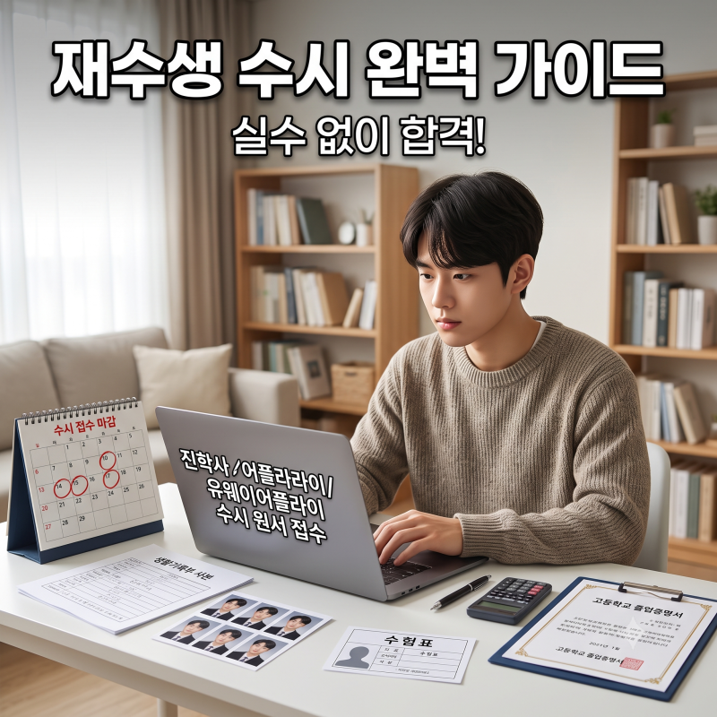 재수생 수시 원서 접수 방법, 현역과 다른 핵심 3가지와 주의사항