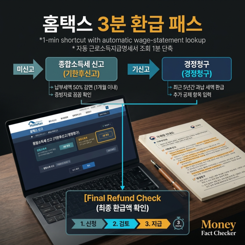 "알바·프리랜서 3.3% 뗀 세금 그냥 넘기셨나요?" 삼쩜삼 수수료 없이 홈택스에서 5년 치 공짜 ....